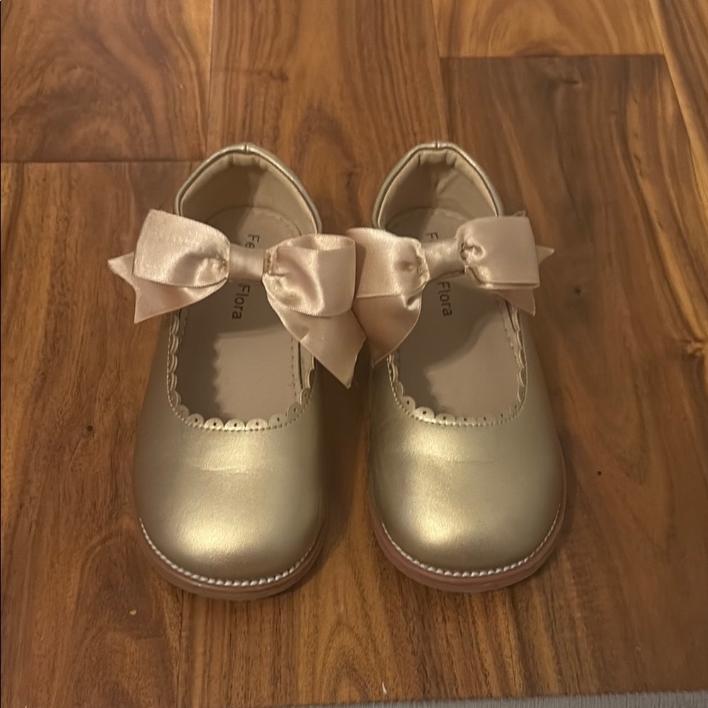 Felix & Flora Gold Mary Jane Flats